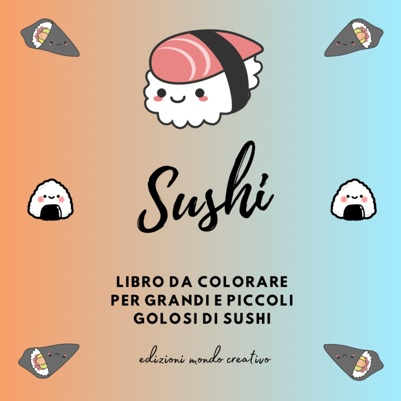 Libro da colorare sul sushi